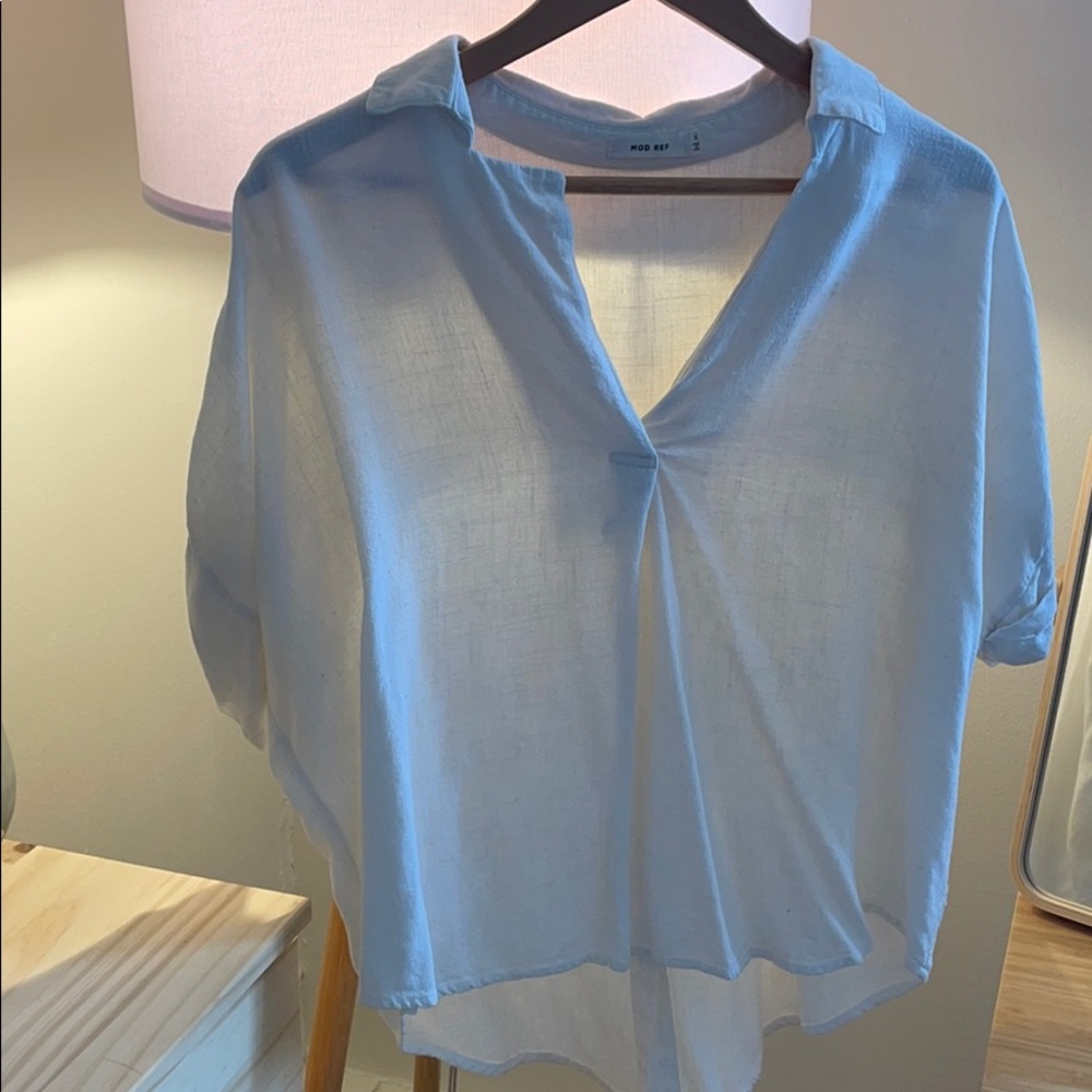 White Linen Blouse